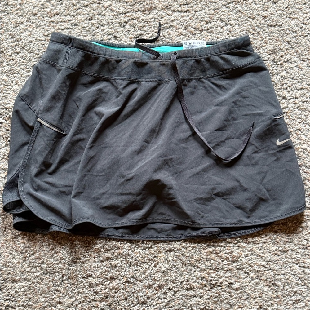 Nike Gray Athletic Skort with Teal Lining